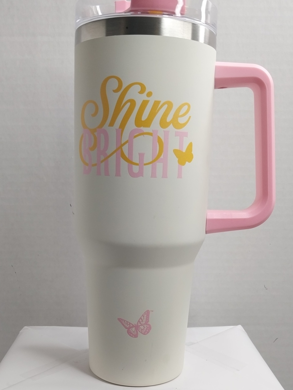 Dolly Parton Shine Bright Pink and Yellow Insulated Travel Mug 40oz